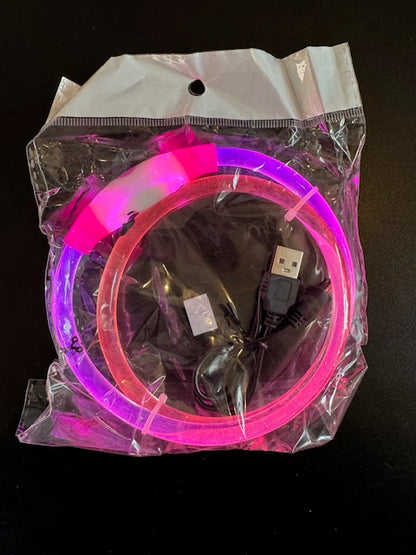 Light up Collar, cut to size, comes with charger