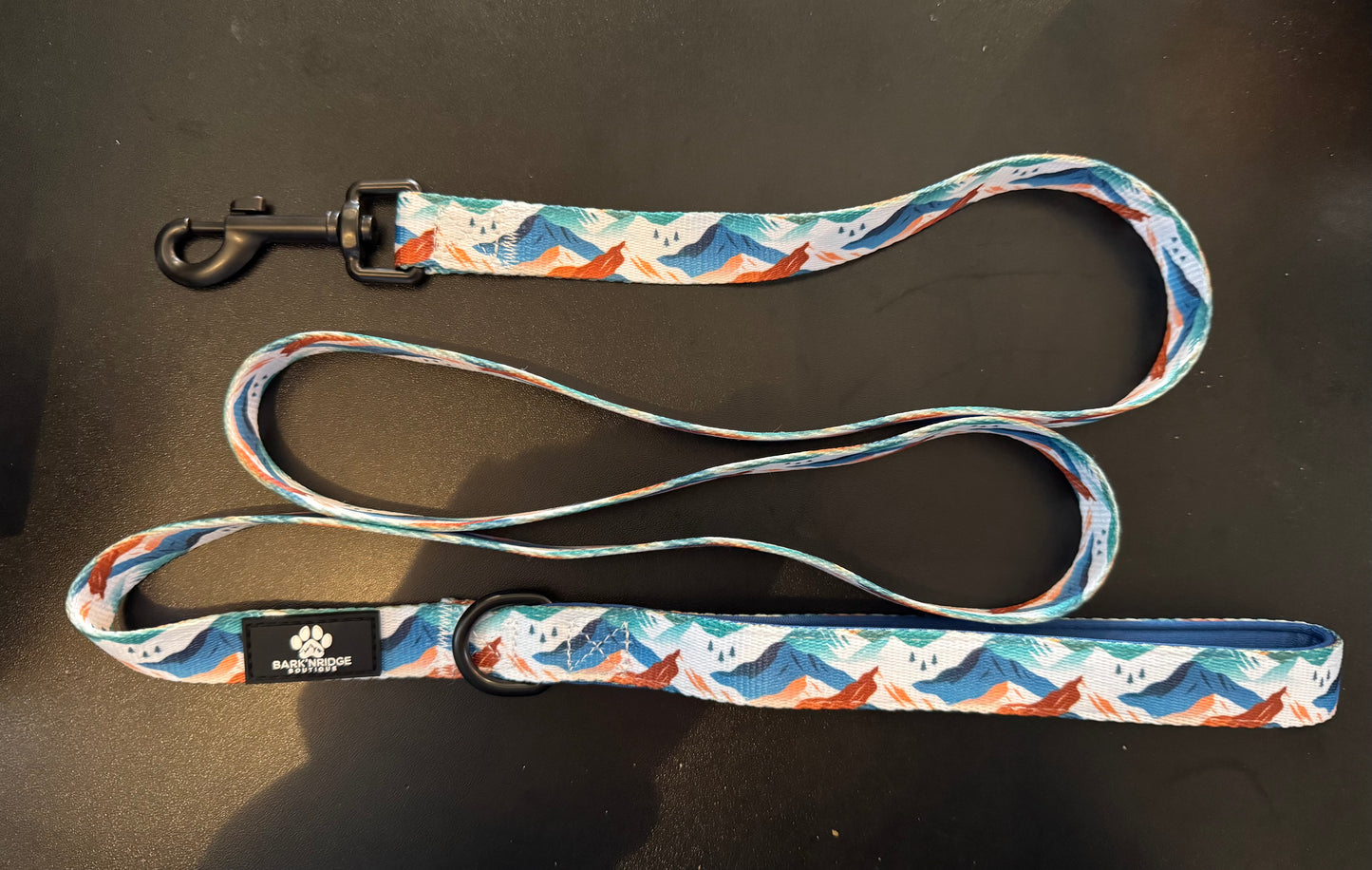 Bark’nridge Mountain Dog Harness, collars, leashes, poop bag carrier and bow tie