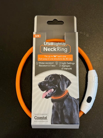 Light up Collar, cut to size, comes with charger