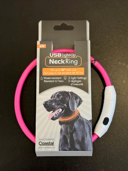 Light up Collar, cut to size, comes with charger